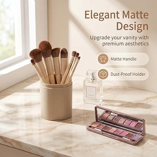 BS-MALL Professional Makeup Brush Set with Travel Case, Soft Synthetic Face & Eye Brushes for Foundation, Concealer, Powder, Blush & Eyeshadow for Beginners, Beauty Enthusiasts & Makeup Artists 18PCS thumbnail 7