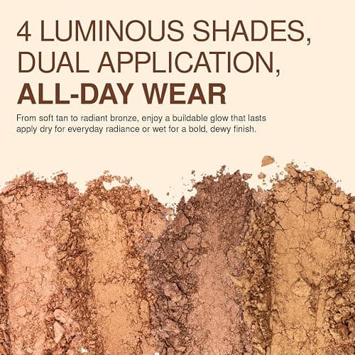 Palladio Baked Bronzer, Highly Pigmented and Easy to Blend, Shimmery Bronzed Glow, Use Dry or Wet, Lasts all day long, Provides Rich Tanning Color Finish, Powder Compact, Illuminating Tan thumbnail 6