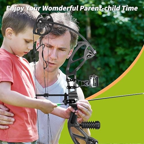 Compound Bow Archery Sets for Youth & Kids,Beginners, Right Hand Compound Bows, Draw Length 18"-27",15-30 lbs Draw Weight, 260fps, Hunting Bow Archery Arrows Set thumbnail 4