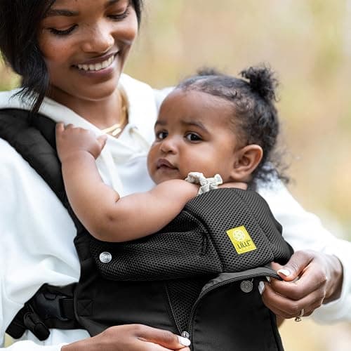 LÍLLÉbaby Complete All Seasons Ergonomic 6-in-1 Baby Carrier Infant to Toddler with Lumbar Support (7-45 Pounds), 360 Degree Baby Wearing & Multi-Position, Inward & Outward Facing (Black) thumbnail 2