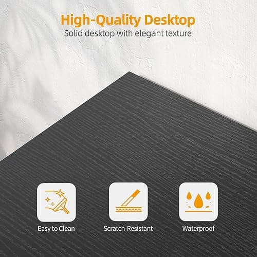 TIQLAB Small L Shaped Desk with Power Outlets - 40 inch Gaming Corner Computer Desk Writing Table, Reversible Large Storage Shelves, Bookshelf Workstation for Study Play Work Home Office, Black thumbnail 8