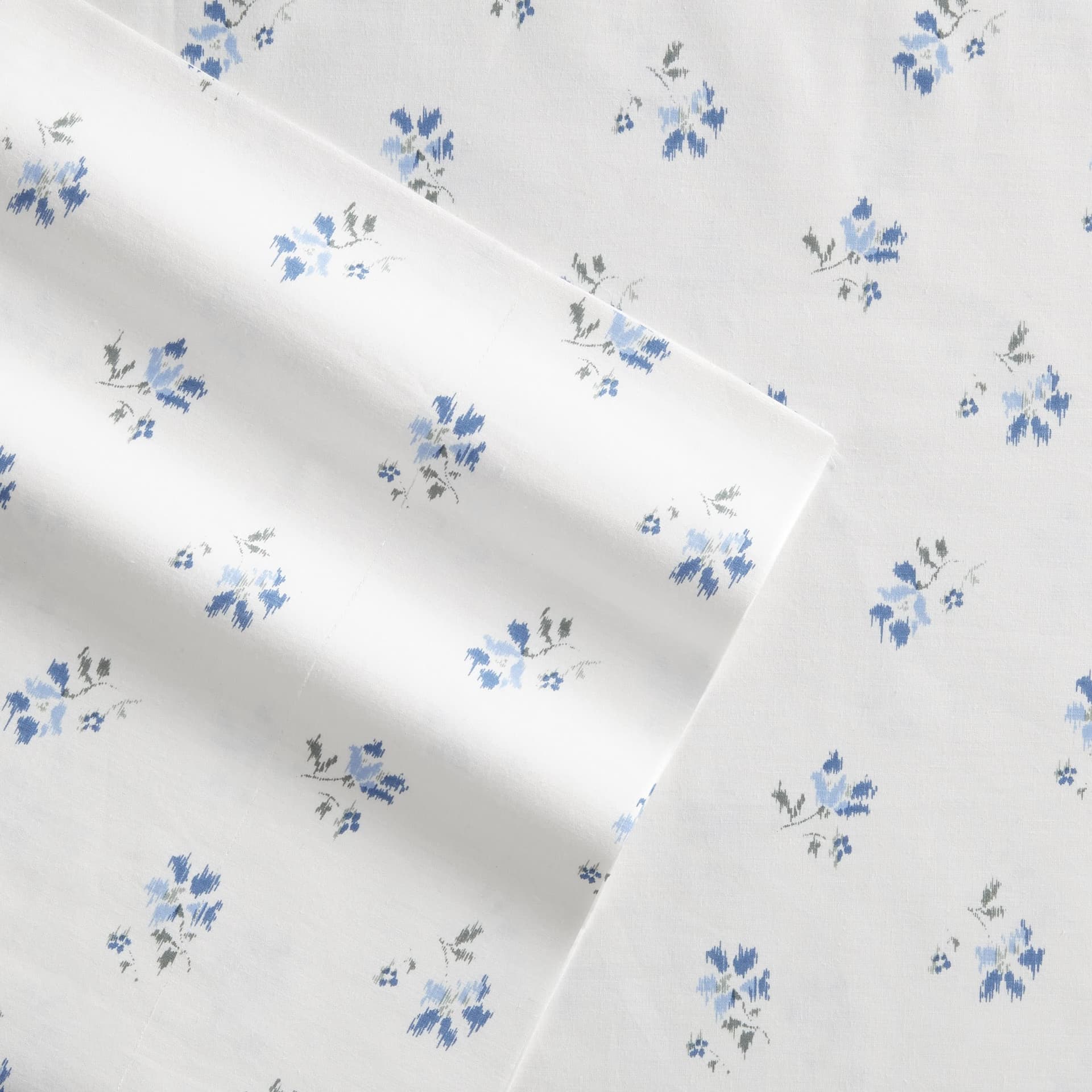 Stone Cottage - Full Sheets, Cotton Percale Bedding Set, Crisp & Cool Home Decor (Blue Sketchy Ditsy, Full) - Full - Blue Sketchy Ditsy thumbnail 3