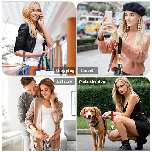 Hovmwey Elastic Wristlet Keychain for Women Men, Cute Car Key Chain, Braided Wrist Strap Lanyard for Keys ID Badges thumbnail 3