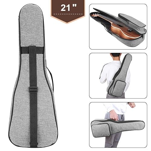 Ranch Soprano Ukulele 21 inch Professional Wooden ukelele Instrument Kit with 12 Online Lessons Small Hawaiian ukele Guitar ukalalee Starter Pack Bundle Gig bag, Tuner, Strap, Aquila Strings Set thumbnail 6