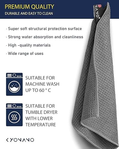 KYONANO Espresso Accessories, Barista Micro Cleaning Towels 4 Pack - Perfect Coffee & Espresso Machine Cleaning - Steam Wand Towels, 30 x 30cm thumbnail 7