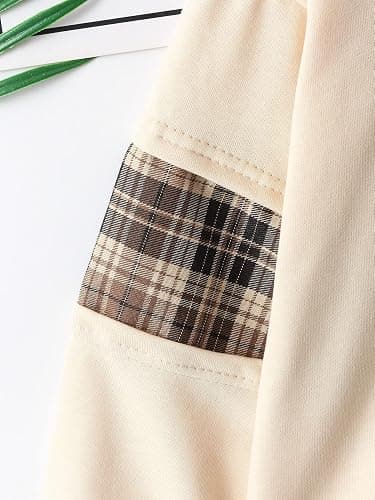 OYOANGLE Girl's 3 Piece Outfits Fall Winter Plaid Skirt Outfits Cute Preppy Sweatshirt Top and Plaid Skirts and Bag Sets thumbnail 4