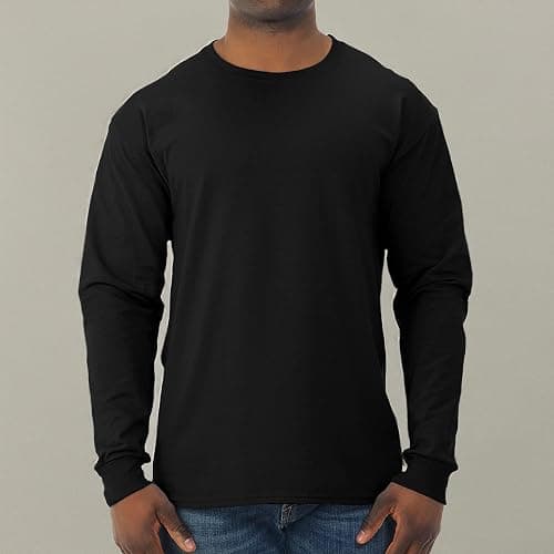 Jerzees Mens Dri-Power Cotton Blend Long Sleeve Tees, Moisture Wicking, Odor Protection, UPF 30+, Sizes S-3x thumbnail 6