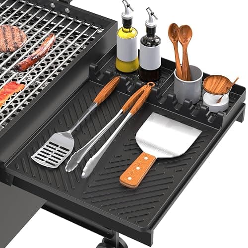 Silicone Grill Mat Compatible with Blackstone, Black | Silicone Griddle Tools with Drip Pad, Spatula Mat, For Outdoor Grill Kitchen Counter - Image 1