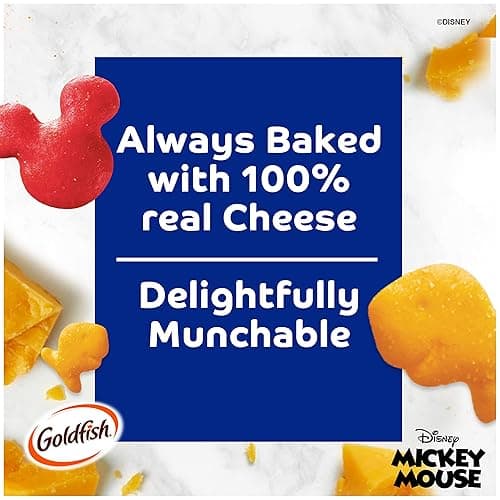 Goldfish Disney Mickey Mouse Cheddar Crackers, Snack Crackers, 27.3 oz carton thumbnail 5