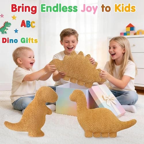 Dino Nugget Pillow Plush, Dinosaur Chicken Plush Nuggets Pillow Funny Birthday Gifts for Boys Girls, Funny Stuffed Animals Plush Toy Pillows, Dinosaur Gifts for Kids Teens Adults (Small, Kentrosaurus) thumbnail 6