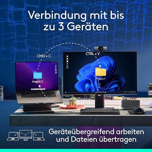 Logitech MX Master 3S – Kabellose Hochleistungs-Maus | Ultraschnelles Scrollen, Ergo, 8K DPI, Abtastung auf Glas, leise Klicks, Bluetooth, Windows, Linux, Chrome - Grafit thumbnail 8