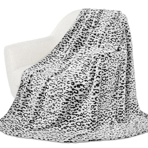 Black Leopard Throw Blanket, Soft Warm Cheetah Print Blanket for Boys Girls, Fuzzy Plush Home Room Decor for Car Seat Stroller Travel 40"x50" thumbnail 5