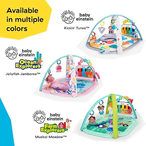 Baby Einstein Ocean Explorers 4-in-1 Kickin Tunes Jellyfish Jamboree Music & Language Discovery Gym, Pink, Ages 0 Months and Up thumbnail 14