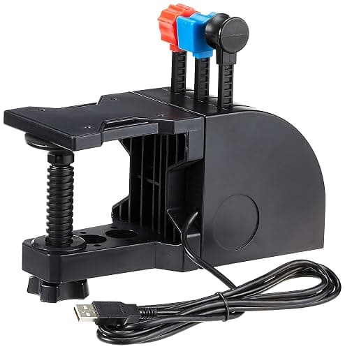 Logitech G Saitek PRO Flight Throttle Quadrant, Professional Simulation Axis Levers, LCD Display, 3x Two-Way Rocker Switches, Adjustable Bracket, USB, PC - Black thumbnail 4