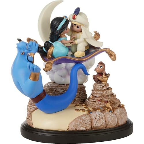 Precious Moments Disney Aladdin Musical | Princess Jasmine & Disney Princess Decor | Hand-Painted Resin Musical thumbnail 3