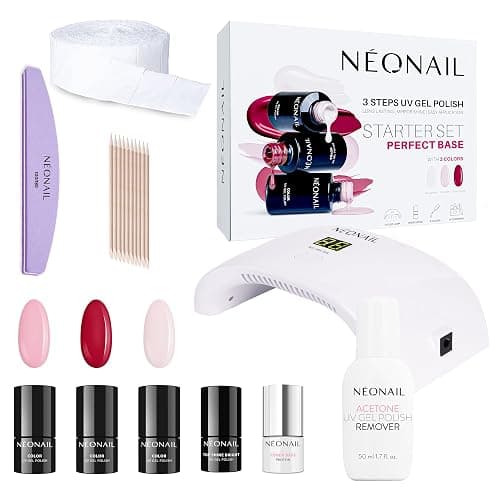 NeoNail Perfect Base Starter-Set mit Lampen-LCD-Display, 3 x Nagellacken und Zubehör thumbnail 6