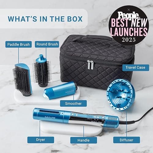 BaBylissPRO StyleSwitch Ionic Multi-Styler, Air Styler and Hair Dryer, Lightweight Hot Air Brush with 5 Attachments, Automatic Dual Voltage thumbnail 2