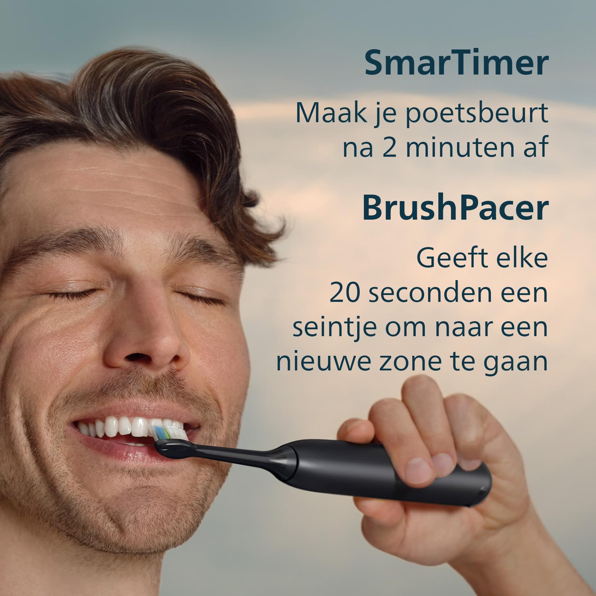 Philips Sonicare 5300 Electric Toothbrush, Sonic Toothbrush with 2 Intensity Levels, Pressure Warning, EasyStart, SmartTimer and BrushPacer, Black, Model HX7101/01 [New Technology] thumbnail 8