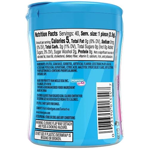 Trident Vibes Cotton Candy Sugar Free Chewing Gum, 40 Piece Bottle | Contains Xylitol, Sugar-Free, Perfect for Long Lasting Fresh Breath at School, Work & Travel thumbnail 5