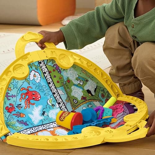 Play-Doh Fold & Go Playmat Starter Set with 19 Accessories, Preschool Toys for 3 Year Old Girls & Boys & Up, Kids Arts & Crafts thumbnail 7