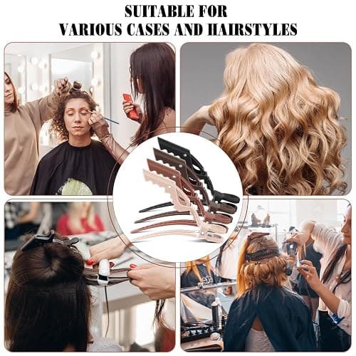 Havawish 12 Pcs Alligator Clips for Hair Styling Matte Alligator Crocodile Clips for Women Hair Sectioning(Brown) thumbnail 6