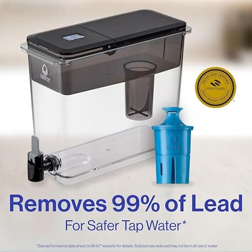Brita Water Dispenser, UltraMax Elite Filter, Removes 99% of Lead, Includes 1 Filter, 27-Cup Capacity, Black thumbnail 2