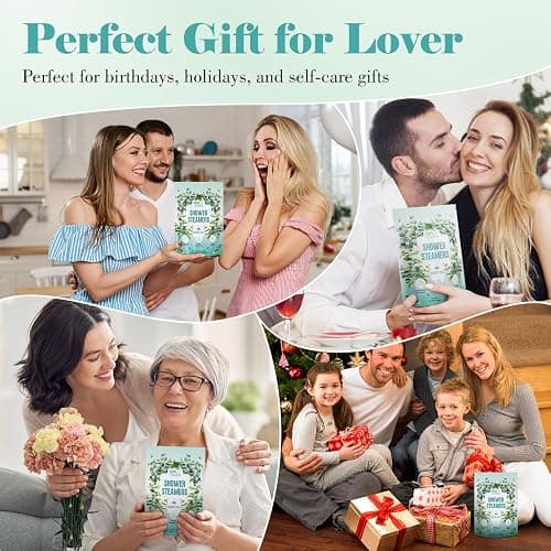 W&E Choice Shower Steamers Aromatherapy 18 Pcs- Shower Bombs Birthday Gifts for Women, Eucalyptus Mint Essential Oils for Daily Relaxation & Stress Relief, Christmas Gift for Women, Mom, Wife thumbnail 5