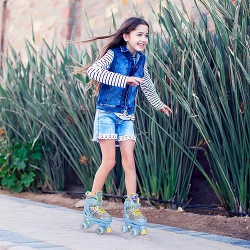 Nattork Kids Roller Skates for Girls Kids, 4 Sizes Adjustable Girls Roller Skates for Ages 3-12 with Light up Wheels & Safety Protection - Cool Birthday Gift for Indoor Outdoor Sports thumbnail 6