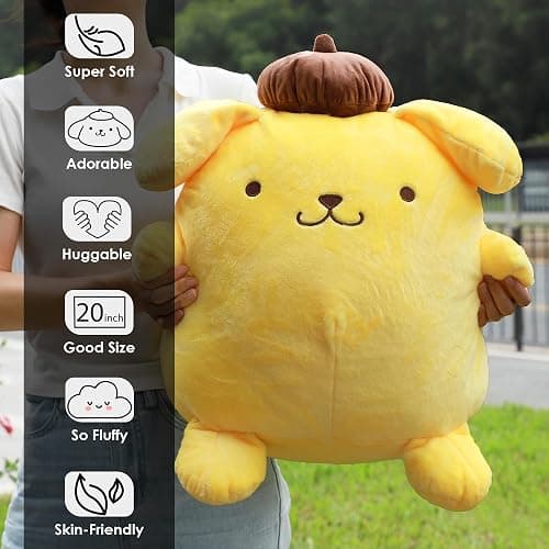 Juju Yellow Kawaii Plush (20 in) - Cute Stuffed Animal Kawaii Plushies - Peluche Big Stuffed Animals Plushie - Peluches Grandes Cute Plushies - Cool Stuff Plush - Plushy (Hpy) thumbnail 4
