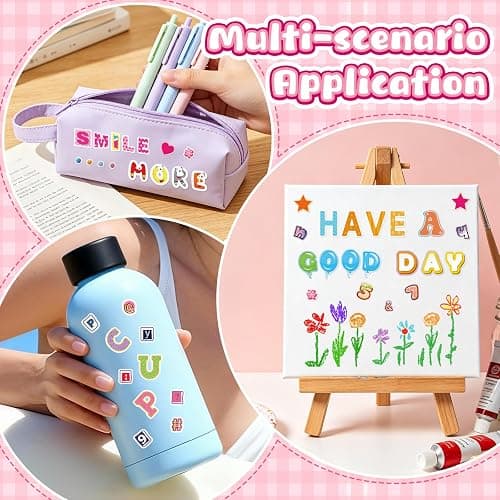 4000 Pcs+ Letter Stickers, 52 Sheets Alphabet Stickers Self-Adhesive Colorful Number Sticker Letters for Scrapbooking DIY Crafts Journaling School Projects Notebook Junk Journal Laptop Classroom Decor thumbnail 6