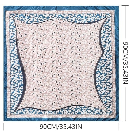 AWAYTR 35” Satin Large Square Head Scarves - 4PCS Silk Like Neck Scarf Hair Sleeping Wraps Satin Silk Scarfs for Women thumbnail 4