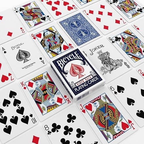 Bicycle Rider Back Playing Cards, Standard Poker Size Deck of Cards, Red & Blue (2 Pack), Classic Cards, Blackjack, Family Game Night & Card Games, Fun for All Ages | Air Cushion Finish, Over 140 years of trusted quality, Perfect for poker and blackjack, 52 cards plus 2 Jokers thumbnail 7