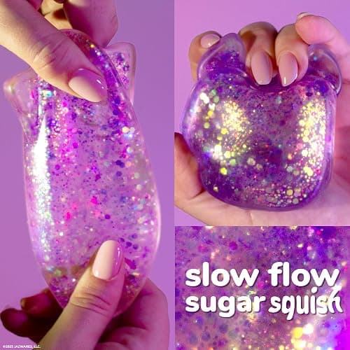 Original Squishmallows™ SLIMYGLOOP Purple Gelli Gels, Slow Rising Sensory Squeeze Toy with Glitter, Gel Filled Fidget Toys thumbnail 2