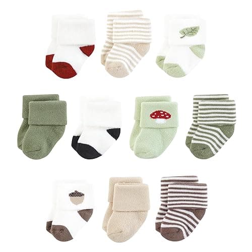 Touched by Nature Unisex Baby Organic Cotton Socks - 0-6 Months - Forest Explorer