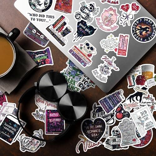 MiStar 102 PCS Dark Romance Book Stickers for Kindle Adult, Holographic Booktok Spicy Reading Bookish Sticker Pack for Kindle Case iPad Laptop Water Bottles Accessories Decals Gifts for Book Lovers thumbnail 2
