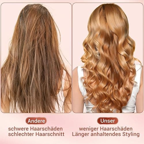 Fer à Friser 3 Barils Beach Waves, Céramique Boucleur 3 Tete Ondulé,2 Températures, Cheveux Chauffage Rapide Gaufre wavy Hair thumbnail 2
