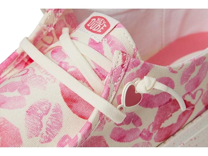 Hey Dude Women's Wendy Kisses Loafer - 7 - Pink/White thumbnail 6