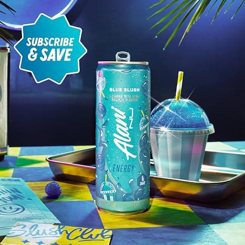 Alani Nu BLUE SLUSH, Sugar Free, Low Calorie Energy Drinks, 200mg Caffeine, Biotin, B Vitamins, Zero Sugar, 10 Calories, 12 Fl Oz Cans, 12 Pack thumbnail 10