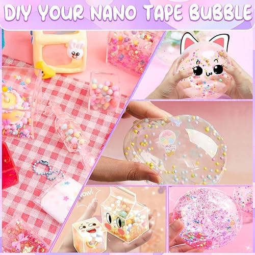 ZiZa Nano Tape Bubble Squishy Maker Kit for Kids,Nano Tape Bubbles, Art Crafts Toys Girl Girls Birthday Gifts, Arts and Crafts for Kids, Toys for 4 5 6 7 8 9 10 Year Old Girl Girls Birthday Gifts thumbnail 5