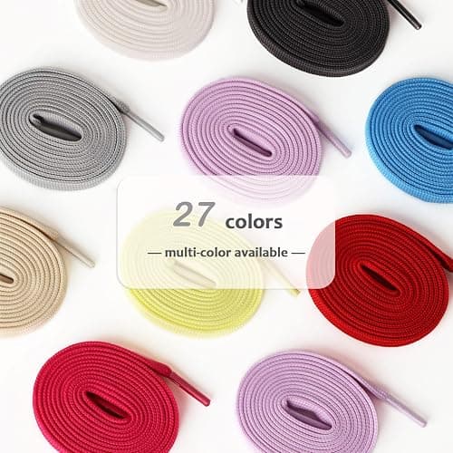 Olukssck 2 Pairs Flat Shoe Laces for Sneakers, 5/16'' Athletic Shoelaces thumbnail 5