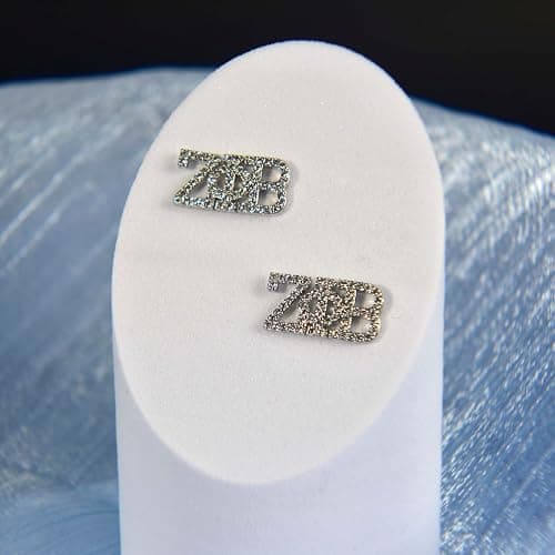 Sorority Shop Phi Mu Earrings — PM 18K Gold Plated Sorority Gifts Earrings, Long-Lasting Phi Mu Gifts for Women thumbnail 4