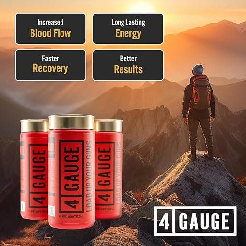 4 Gauge Natural Preworkout Without The Jitters | 30 Servings | Nitric Oxide Booster | L-Citrullline, L-Carnitine, Creatine | No Artificial Ingredients | Frozen Lemonade thumbnail 5