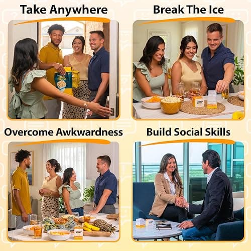 200 Icebreaker Conversation Cards - Improve Your Small Talk & Make Deep Connections - Perfect for Parties, Gatherings & More - Always Have Something to Say - Discuss Fun Questions & Interesting Topics thumbnail 5