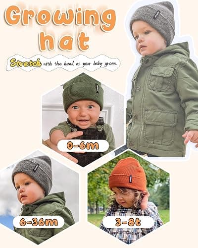 FURTALK Toddler Knitted Winter Hat Boys Girls Acrylic Beanie Hat Baby Kids Cuffed Winter Hats thumbnail 5