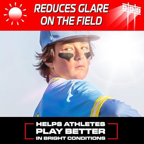 GoSports Anti Glare Eye Black Sports Stick for Football, Baseball, Softball & More - 2 Pack Under Eye Sports Paint Sticks thumbnail 2