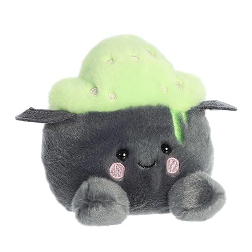 Aurora® Spooky Palm Pals™ Bubbly Cauldron™ Stuffed Animal - Pocket-Sized Play - Collectable Fun - Gray 5 Inches thumbnail 2