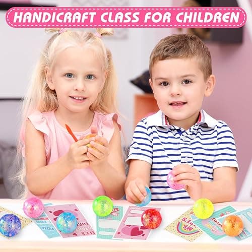 Stress Balls for Kids & Adults - 6 Pack Malt Sugar Squishy Fidget Toys, Slow Rise Glitter Gel Ball, Stretchy Squeeze Stress Relief Balls for Anxiety/Therapy/Classroom, Slow-Rise Sensory Toys thumbnail 5