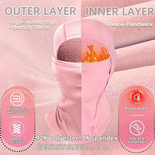 BAISEN Kids Balaclava Ski Mask for Skiing Cycling, Cold Weather Neck Warmer Windproof Thermal Face Mask for Boys/Girls thumbnail 4