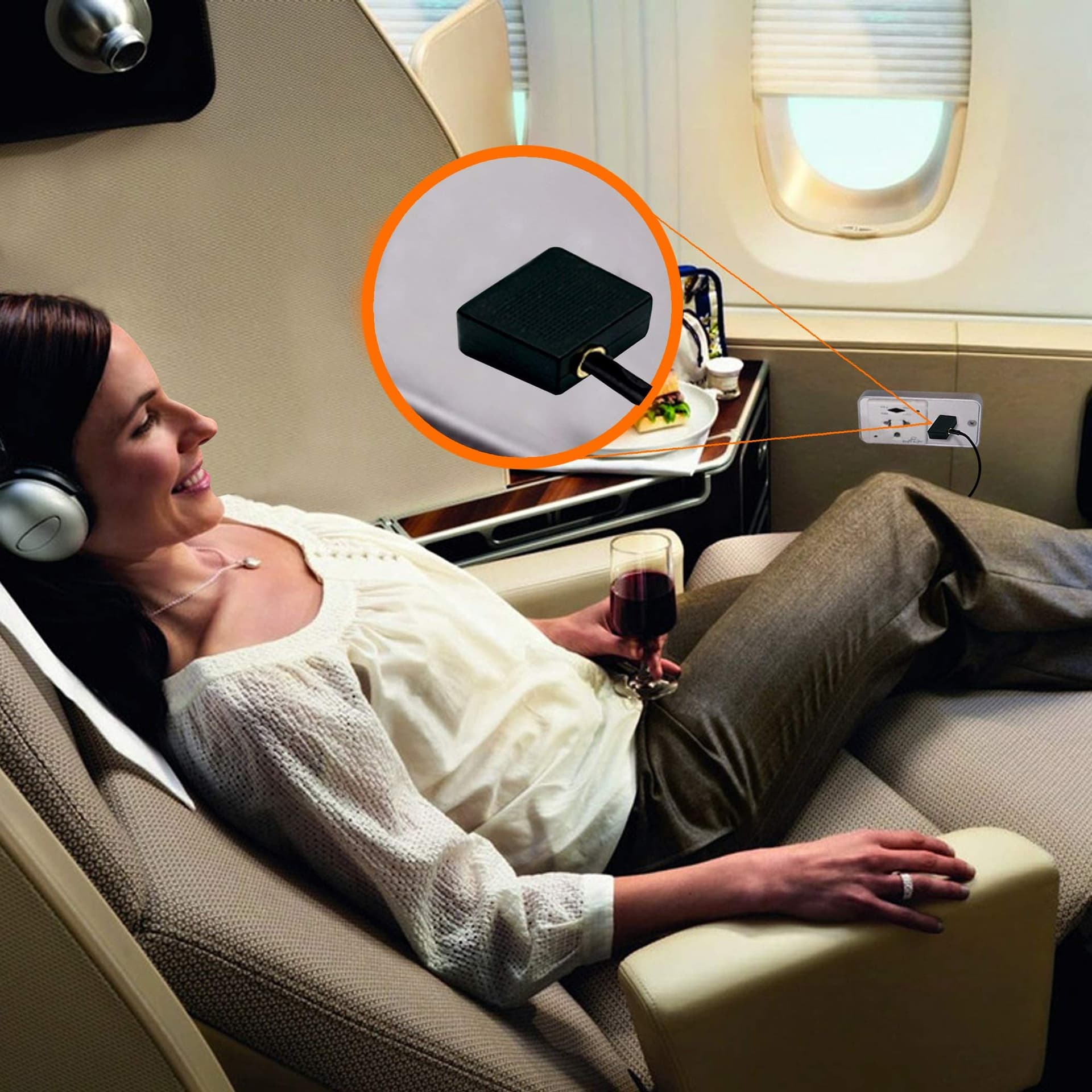 Gold Plated Airplane Flight Headphone Adapters (Pack of 2) | Allows You to use Your Earphones with All in-Flight Media Systems | This Airline Plane Headset Converter Enables Great Sound on All Planes thumbnail 8