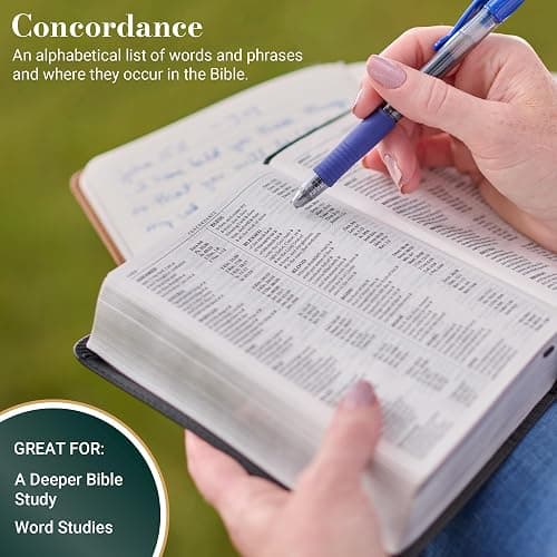 KJV Holy Bible, Compact Large Print Faux Leather Red Letter Edition Ribbon Marker, King James Version, Ballet Pink (KJV Compact LP Editions) thumbnail 6